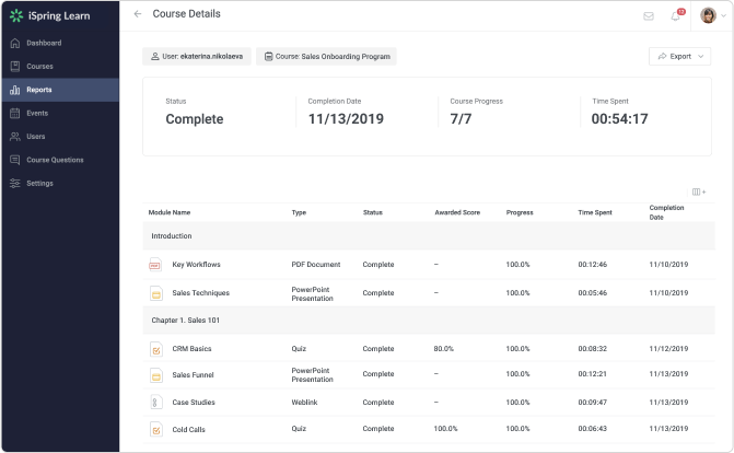 What Learning Track is and how to use it in iSpring LMS