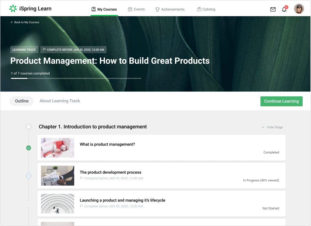 What Learning Track is and how to use it in iSpring LMS