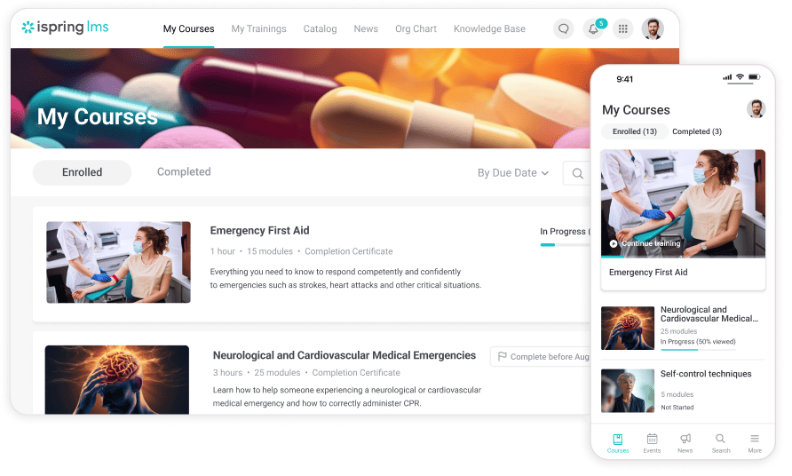 iSpring LMS: Advanced Healthcare Learning Management System